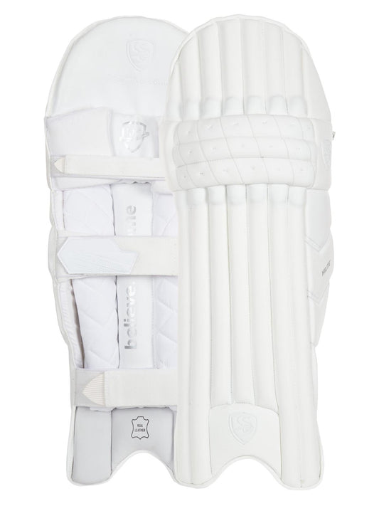 SG - Hilite White Cricket Batting Legguard Mens Size